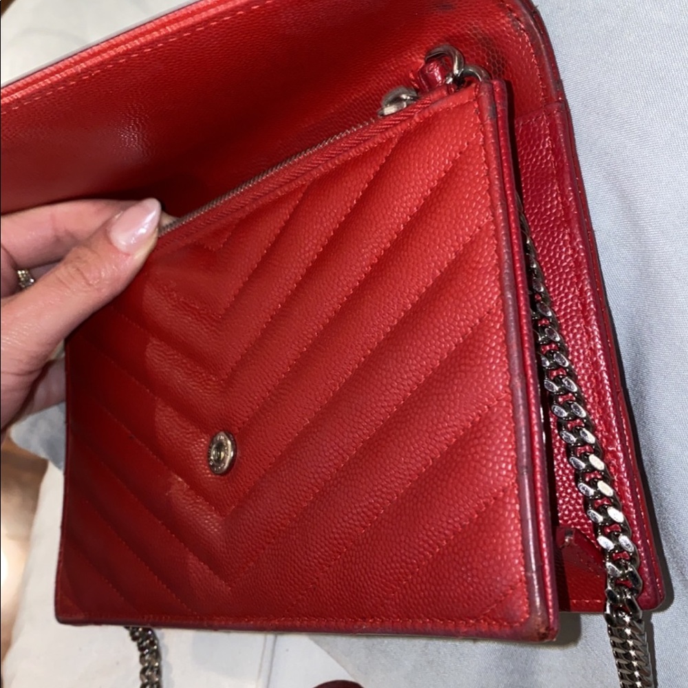 YSL Envelope Bag in Red - Picture 3 of 5